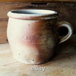 Antique Confit Pot. Antique Crock Pot. Huge, French Antique Stoneware Pot