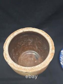 Antique Cowden & Wilcox Harrisburg Pa stoneware crock 1850-1860s