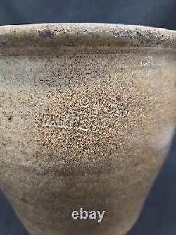 Antique Cowden & Wilcox Harrisburg Pa stoneware crock 1850-1860s