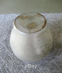 Antique Crock Ovoid Handles Stoneware 2 Gal Cobalt Slip Salt Glaze Primitive