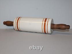 Antique Crock Stoneware Rolling Pin Advertising M. B. Immel