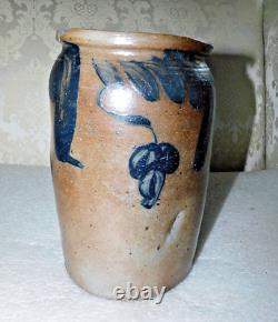 Antique Decorated Stoneware Crock