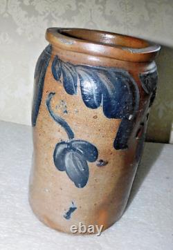 Antique Decorated Stoneware Crock