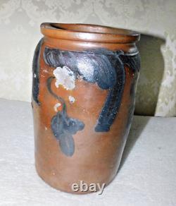 Antique Decorated Stoneware Crock