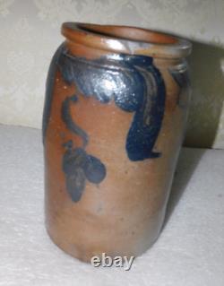 Antique Decorated Stoneware Crock