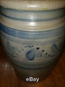 Antique Decorated Stoneware Crock Jar Southwest PA 1 gallon