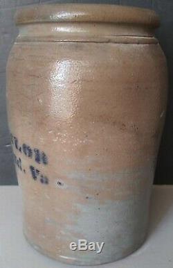 Antique E. B. Taylor Crock Richmond, VA. 10 tall Stoneware