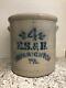 Antique E. S. & B. Salt Glazed Stoneware 4 Gallon Crock New Brighton, Pa