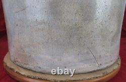 Antique Early 10 Gallon Glazed Stoneware Handle Crock Kitchen Food Pantry