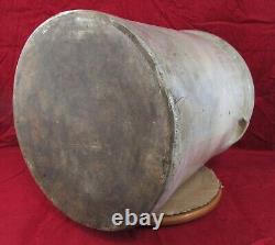 Antique Early 10 Gallon Glazed Stoneware Handle Crock Kitchen Food Pantry