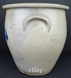 Antique Evan B. Jones Pittston PA 1.5 Gallon Stoneware Salt Glaze Ovoid Crock