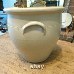 Antique Evan P Jones Gallon Stoneware Pottery Double Earred Crock Pittston Pa Pa