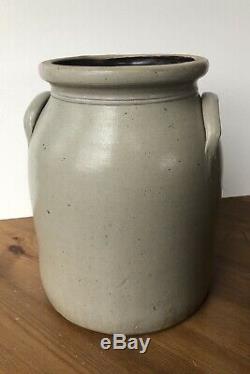 Antique FB Norton Stoneware 2 Gal Crock Jar Cobalt Blue Primitive