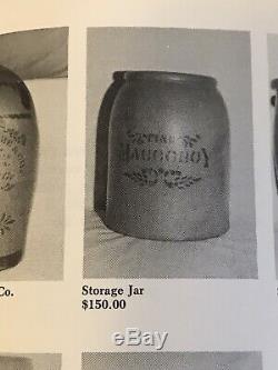 Antique Fine Maccoboy Tobacco Salt Glazed Stoneware Crock Jar, RARE