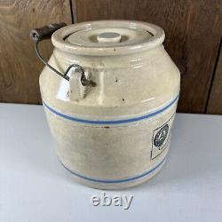 Antique Finley, Acker & Co. Advertising Stoneware Crock Philadelphia