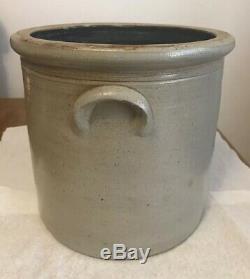 Antique Gardiner Stoneware Manufactory Incised Cow Crock withCobalt Blue, 1870-80s
