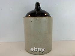 Antique Glazed Stoneware Crock #5 1 Gallon Whiskey Jug Container