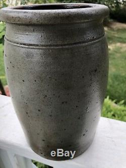 Antique HAMILTON & JONES GREENSBORO PA 1 Gal Stoneware Decorated Crock Jar