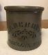 Antique H. F. Behrens Wheeling, Wv Salt Glazed Stoneware Butter Crock/jar, Sma