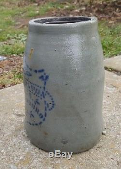 Antique Hamilton & Co. Greensboro Pa. 8 Wax Sealer Canning Jar Stoneware Crock