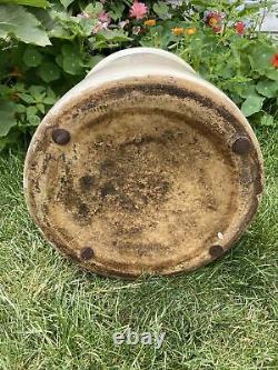 Antique Large 12 Gallon Crock Blue Band Stoneware LOCAL PICK UP ONLY