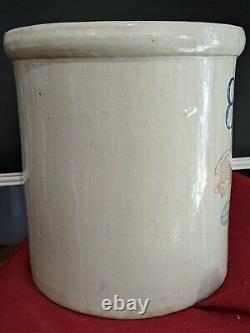 Antique Large Red Wing Union Stoneware Crock Jug 8 Gallon 6 Inch wing