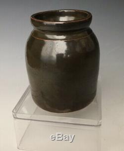 Antique Little Brown Stoneware Allspice Jar Crock Jug, Norton, Bennington VT