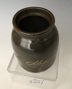 Antique Little Brown Stoneware Allspice Jar Crock Jug, Norton, Bennington VT
