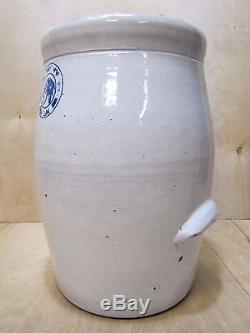 Antique Louisville Pottery Stoneware Crock Butter Churn Double Handle Batter Jug
