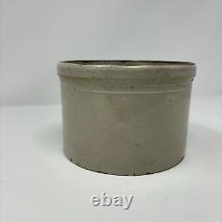 Antique Macomb Stoneware Co. Pottery Crock (1893-1906)