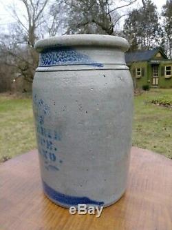 Antique Maryland Merchant Stoneware Crock