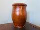 Antique Mid-1800s New England Redware Glazed Apple Butter Crock Jar