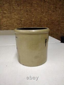 Antique Minnesota Stoneware Co. Redwing Early Salt Glaze 2 Gallon Double P Crock