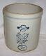 Antique Monmouth, Ill Western Stoneware 2 Gallon Crock 9 3/8 Tall Maple Leaf