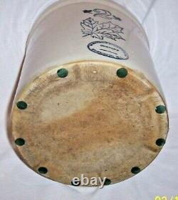 Antique Monmouth, ILL Western Stoneware 2 Gallon Crock 9 3/8 Tall Maple Leaf