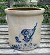 Antique Ny Stoneware 2 Gal. Decorated Cobalt Chicken Crock Great Condition Aafa