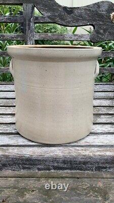 Antique NY Stoneware 2 Gal. Decorated Cobalt Chicken Crock Great Condition AAFA