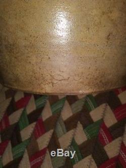 Antique N. Clark Jr Athens New York Blue Decorated Stoneware Crock with Lid