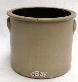 Antique New York Blue Decorated Stoneware crock 19th cent