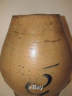 Antique New York Stoneware Crock S. H. Addington Utica NY Circa 1830/38