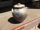 Antique Ohio Salt Glazed Stoneware Jar With Lid 1830's