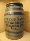 Antique One-gallon Cobalt-decorated And Stencilled Stoneware Jar