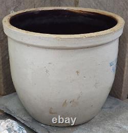 Antique One Gallon Stoneware Signed Hawthorn Pottery Co. Crock Pennsylvania