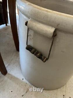 Antique Original 10 Gallon Red Wing Crock With Approx. 4 Wing Feather Patented