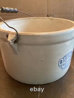 Antique Overall The Park & Pollard Co. Boston Advertising Butter Crock