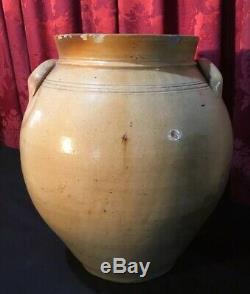Antique Ovoid N. Clark & Co. Blue Decorated Stoneware Crock