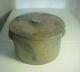 Antique Pennsylvania Stoneware Butter Crock With Original Top And Blue Decoration