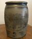 Antique Pk Kurtz Salt Glazed Merchant Jar Stoneware Crock Pittsburgh, Cobalt