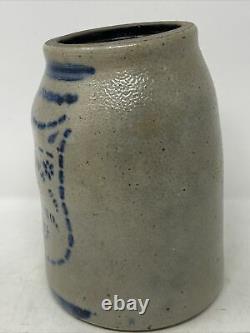 Antique Pennsylvania Stoneware Cobalt Blue 9 Crock Hamilton Greensboro