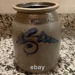 Antique Pennsylvania Stoneware Crock Signed Sipe, Nichols & Co Williamsport PA